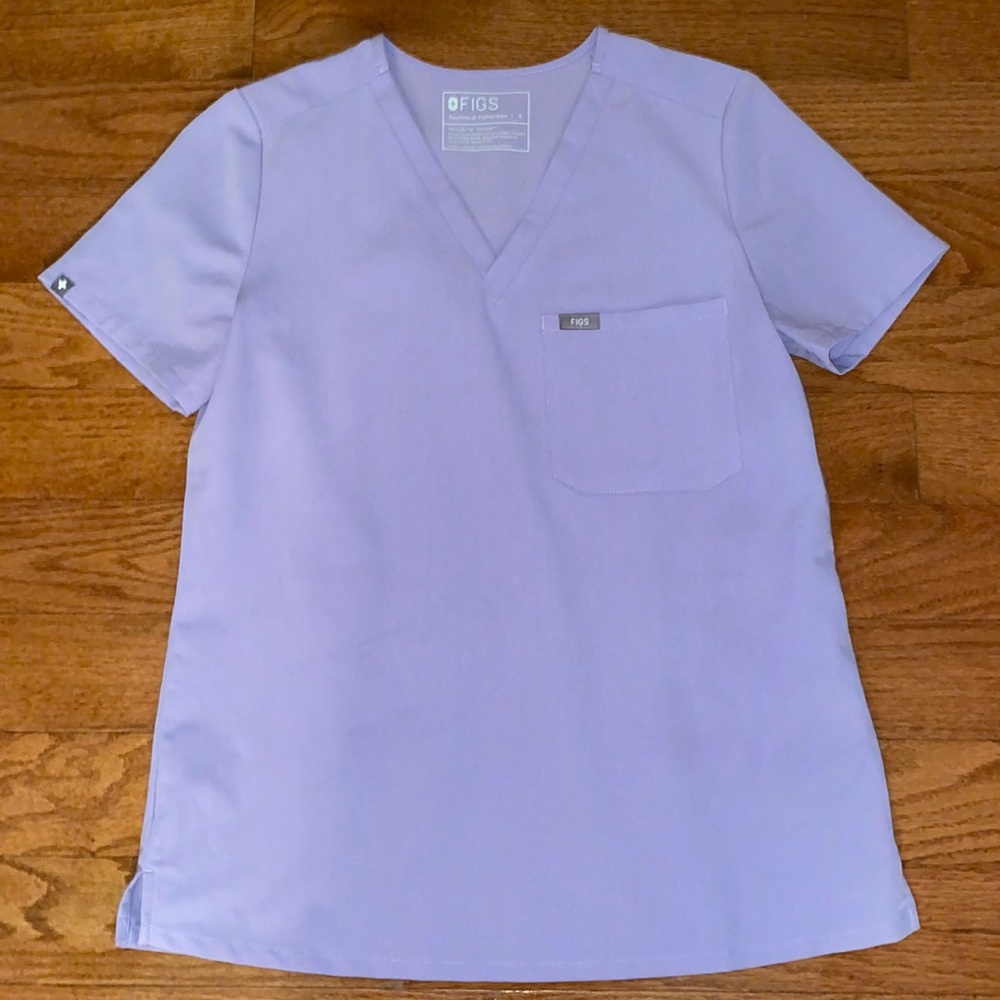 FIGS Lavender Dew Catarina Scrub Top